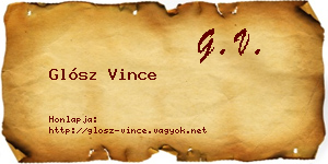 Glósz Vince névjegykártya