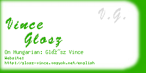 vince glosz business card
